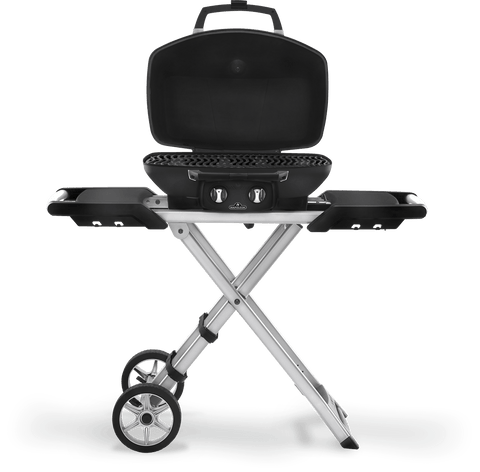 Image of Napoleon Portable Gas Grill Propane Gas Napoleon TravelQ™ PRO285X Portable Propane Gas Grill with Scissor Cart, Black