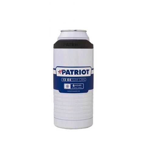 Image of Patriot Coolers Slim Can White Patriot Coolers Patriot Slim Can12oz