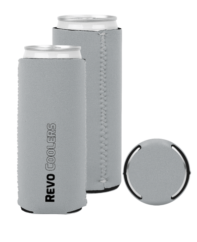 Image of Revo Coolers Bottle Insulator Gray Revo Coolers Roozies Regular Can Insulator 12 pack