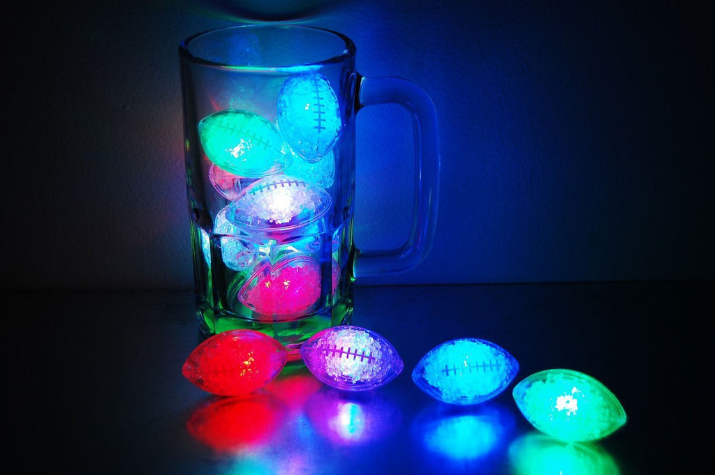 Revo Coolers Ice Cube Revo Coolers Football Multi-Color LED Light Up Ice Cubes 12 pack