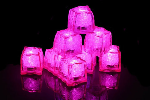 Image of Revo Coolers Ice Cube Revo Coolers Pink Light Up Ice Cube 12 pack