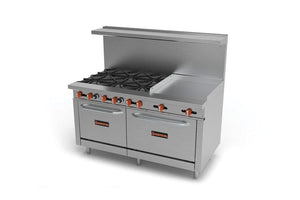 Sierra Ovens SR-6B-24G-60 Gas Range with Griddle