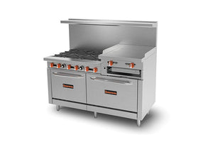 Sierra Ovens SR-6B-24RG-60 Gas Range with Raised Griddle