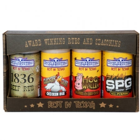 SuckleBusters Sauces & Rubs SuckleBusters Gift Box BBQ Rubs 4 Large Jars