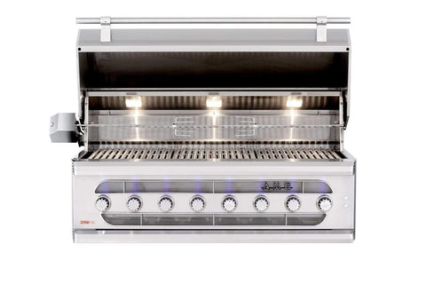 Image of Summerset Built-in Grill Summerset American Muscle Grill 54" 8-Burner Built-In Dual Fuel Wood/Charcoal/ Gas Grill