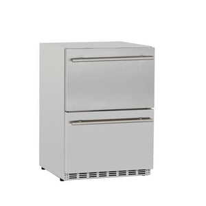 American Made Grills 5.3c Deluxe Outdoor Rated 2-Drawer Fridge
