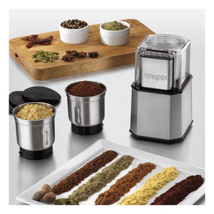 Waring Commercial 1.5-Cup Professional Spice Grinder w/ 3 Stainless Steel Cutter Bowl and Storage Lids