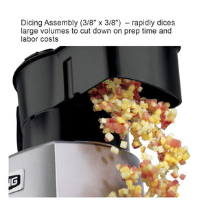 Waring Commercial 4-Qt. Combination Bowl Cutter Mixer and Continuous-Feed with Dicing and LiquiLock® Seal System