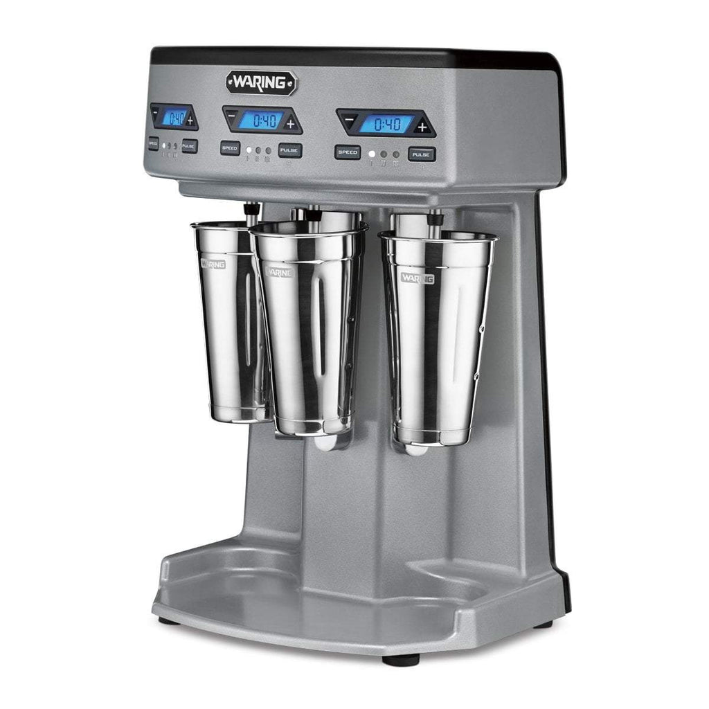 Waring Commercial Blender Waring Commercial Heavy-Duty Triple-Spindle Drink Mixer with Timer, 3 Cups Included