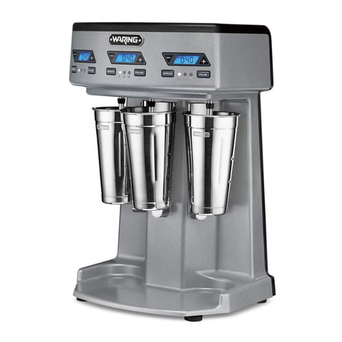 Image of Waring Commercial Blender Waring Commercial Heavy-Duty Triple-Spindle Drink Mixer with Timer, 3 Cups Included