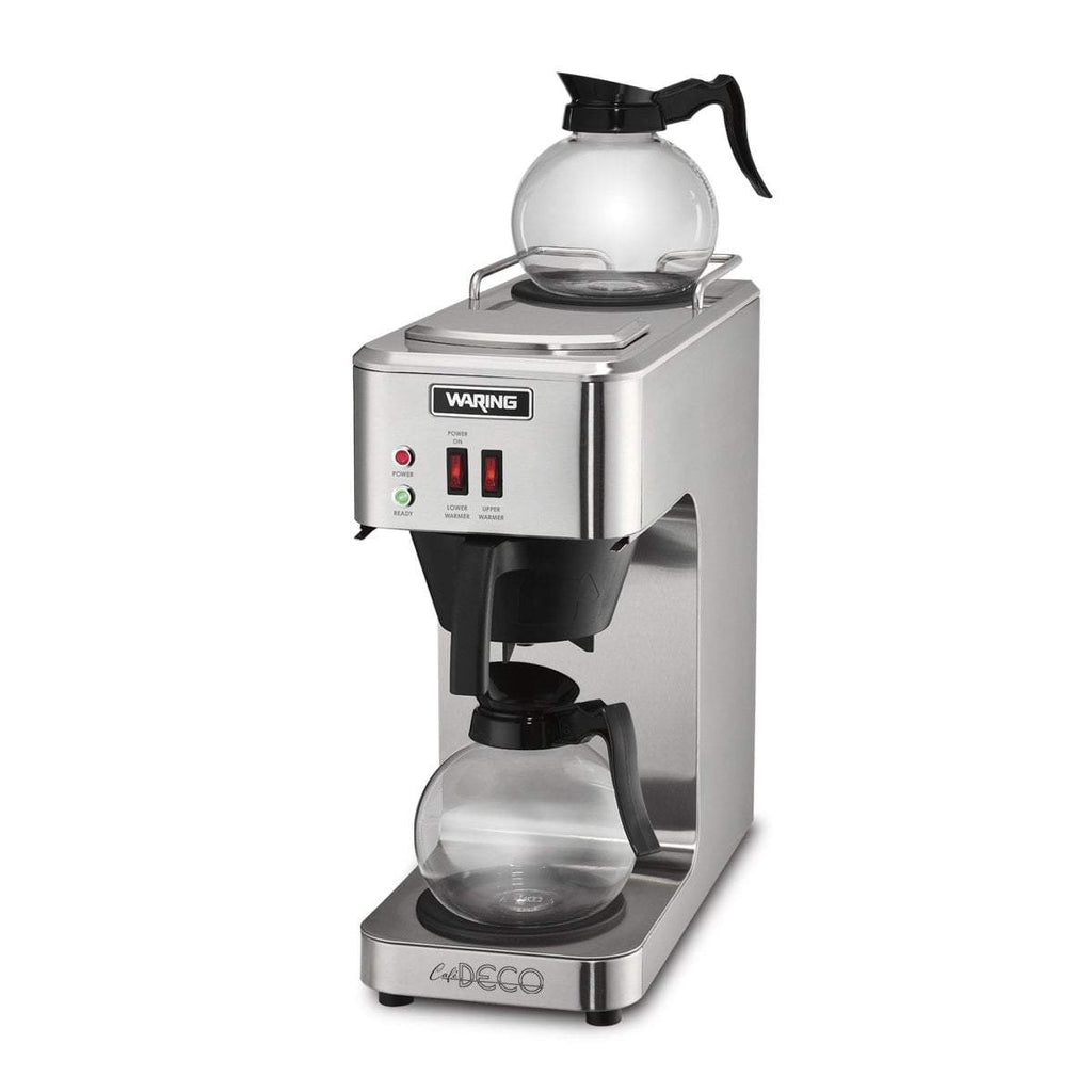 Waring Commercial Coffee Waring Commercial Automatic Coffee Brewer, Two Warmers, Hot Water Faucet