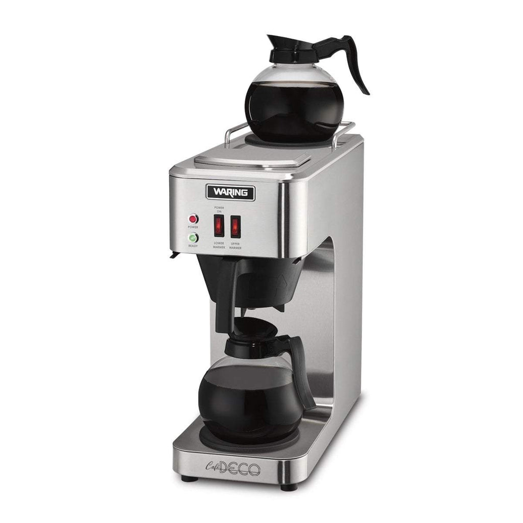 Waring Commercial Coffee Waring Commercial Automatic Coffee Brewer, Two Warmers, Hot Water Faucet