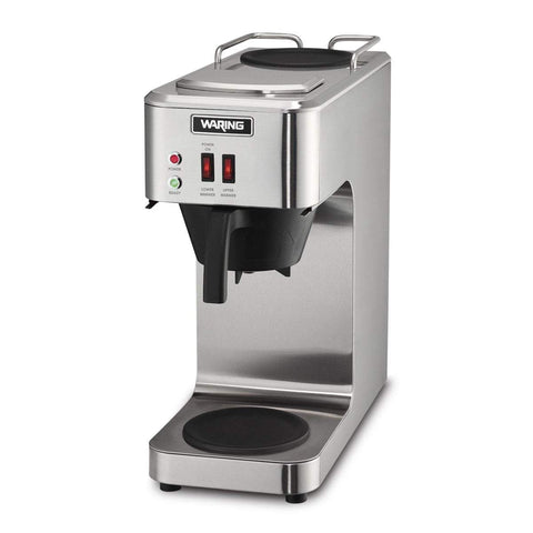 Image of Waring Commercial Coffee Waring Commercial Automatic Coffee Brewer, Two Warmers, Hot Water Faucet