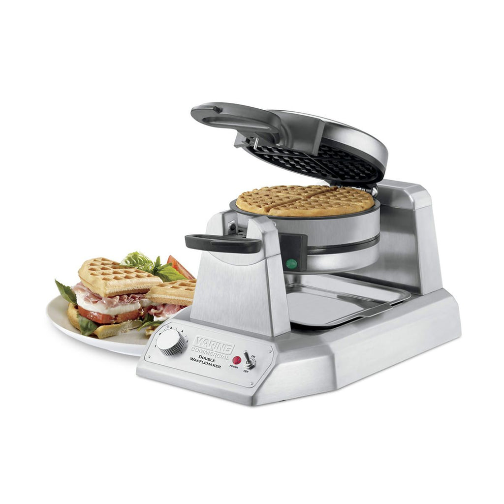 Waring Commercial Cook Waring Commercial Heavy-Duty Double Vertical Classic Waffle Maker — 120V, 1300W