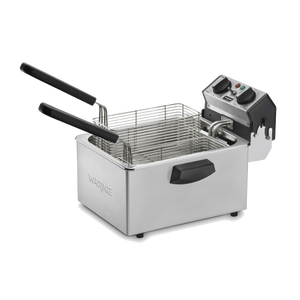 Waring Commercial Fryer Waring Commercial 8.5 lb. 1800W Professional Deep Fryer with Dual Frying Baskets — 120V