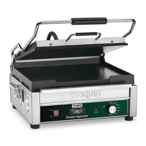 Waring Commercial Grill Waring Commercial Full-Sized 14" x 14" Flat Toasting Grill with Timer — 120V  (14" x 14" cooking surface)