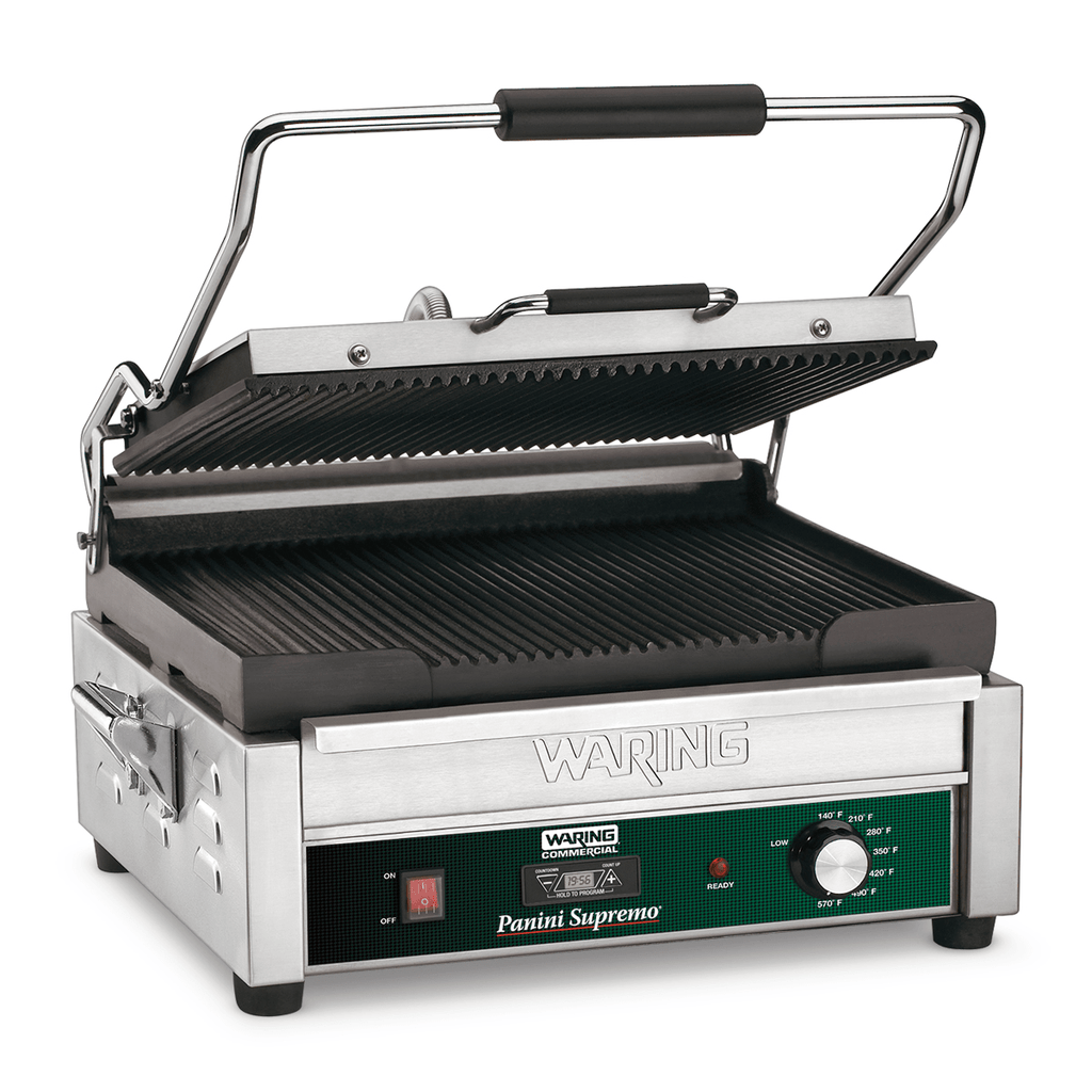Waring Commercial Grill Waring Commercial Panini Supremo® Large Panini Grill with Timer — 120V  (14.5" x 11" cooking surface)