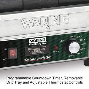 Waring Commercial Tostato Perfetto® Compact Flat Toasting Grill with Timer — 120V  (9.75