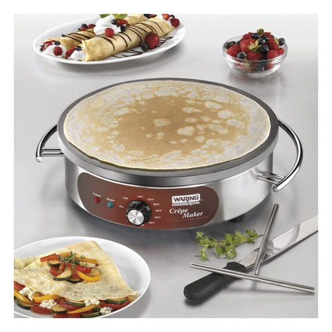 Image of Waring Commercial Maker Waring Commercial 16" Electric Crêpe Maker, 120V, 1800W, Spreader and Spatula included