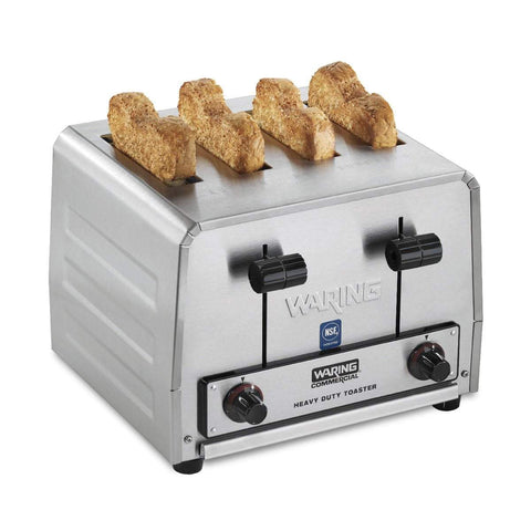 Image of Waring Commercial Toaster Waring Commercial 4-Slice Heavy-Duty Commercial Toaster, 120V, 15 Amp