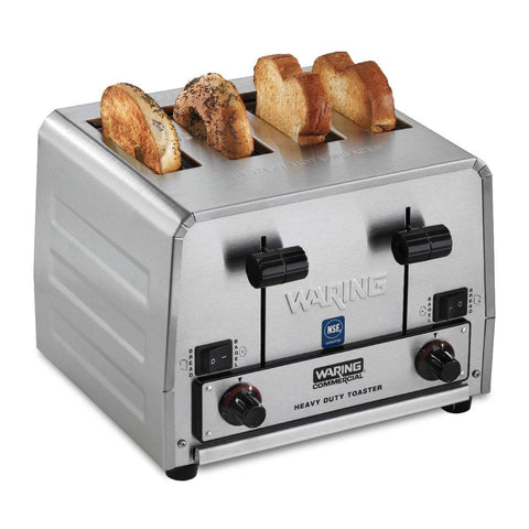 Image of Waring Commercial Toaster Waring Commercial 4-Slice Heavy-Duty Switchable Bagel/Toast Toaster, 120V