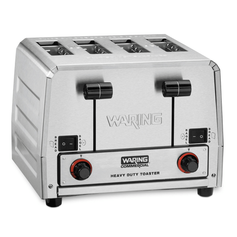 Image of Waring Commercial Toaster Waring Commercial 4-Slice Heavy-Duty Switchable Bagel/Toast Toaster, 120V