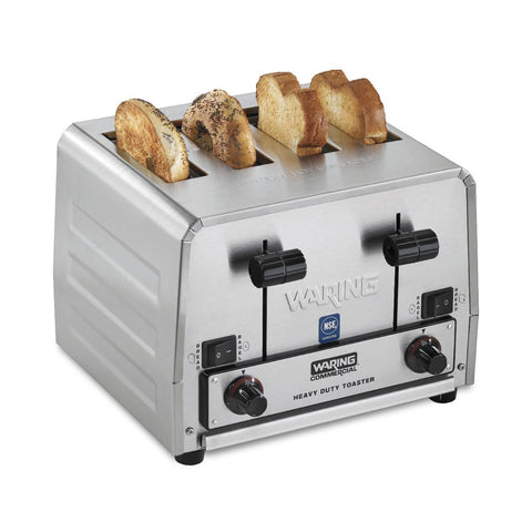 Image of Waring Commercial Toaster Waring Commercial 4-Slice Heavy-Duty Switchable Bagel/Toast Toaster, 208V