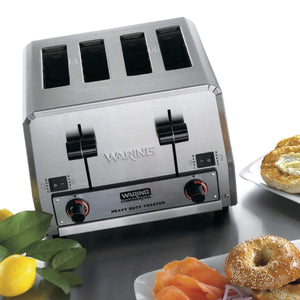 Waring Commercial 4-Slice Heavy-Duty Switchable Bagel/Toast Toaster, 240V
