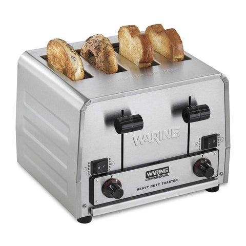 Image of Waring Commercial Toaster Waring Commercial 4-Slice Heavy-Duty Switchable Bagel/Toast Toaster, 240V