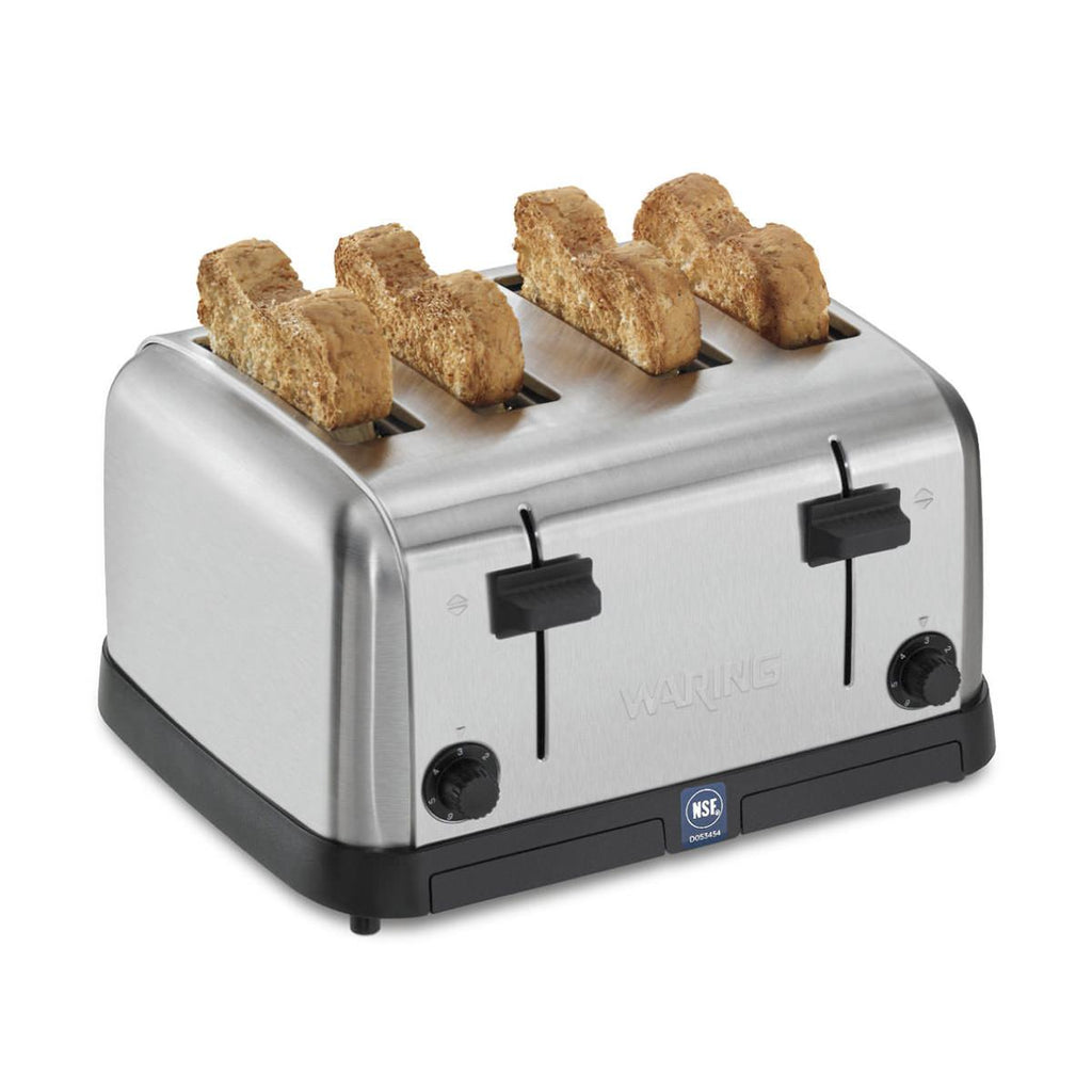 Waring Commercial Toaster Waring Commercial Brushed Chrome 4-Slice Commercial Medium-Duty Toaster