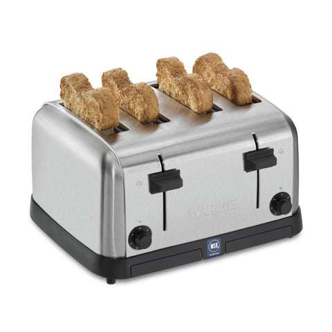 Image of Waring Commercial Toaster Waring Commercial Brushed Chrome 4-Slice Commercial Medium-Duty Toaster