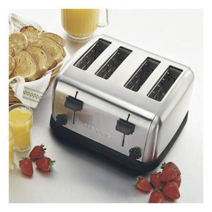 Waring Commercial Brushed Chrome 4-Slice Commercial Medium-Duty Toaster